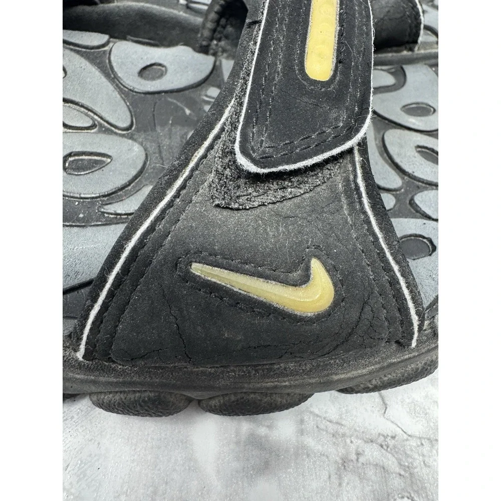 VTG  🤑Y2k‎ 2005 Nike ACG Air Deschutz Black Gold Strappy Hiking Sandals 10